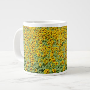 Yellow Sunflower Field Giant Coffee Mug