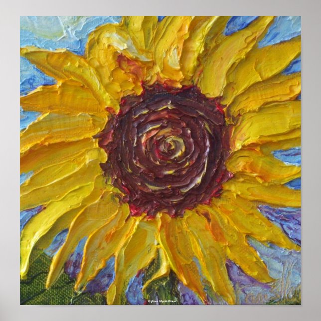 Yellow Sunflower Fine Art Poster (Front)