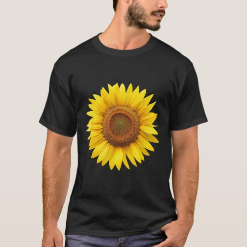 Yellow Sunflower Floral Flower  T_Shirt