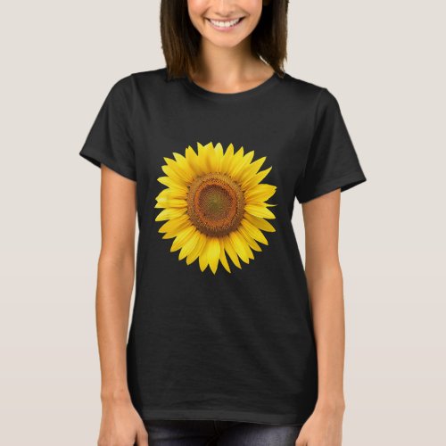 Yellow Sunflower Floral Flower  T_Shirt