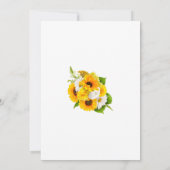 Yellow Sunflower Floral Graduation Party Invitation (Back)