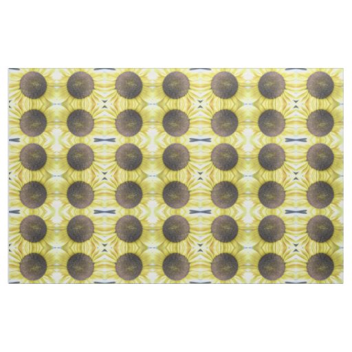 Yellow Sunflower Floral Patterned Fabric