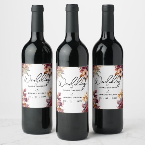 Yellow sunflower floral vibrant spring bouquet wine label