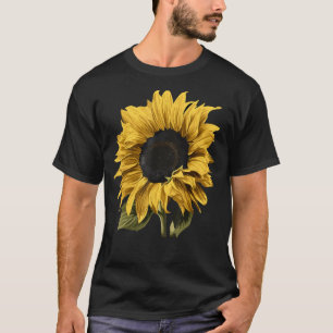 Yellow Sunflower Floral Watercolor Summer Vibes 3 T-Shirt
