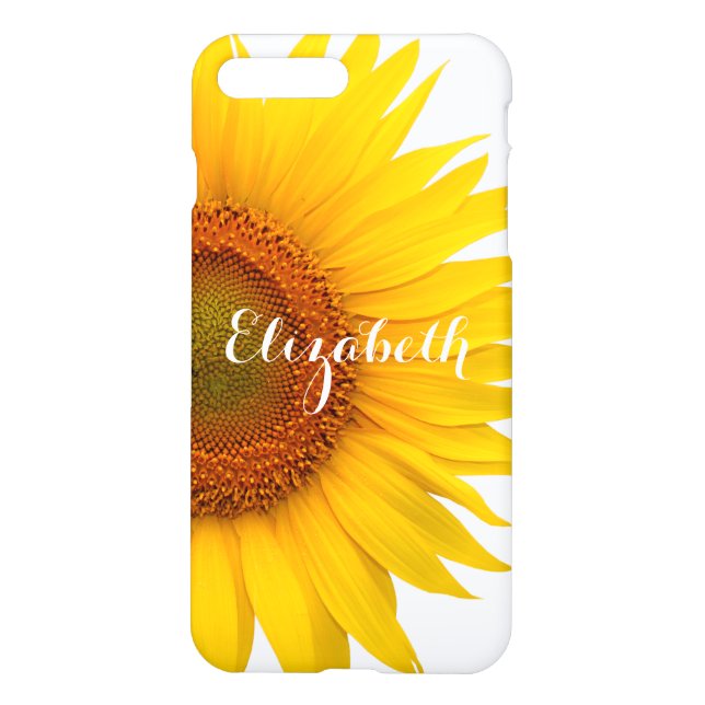 Yellow Sunflower Flower Floral Personalized iPhone Case (Back)
