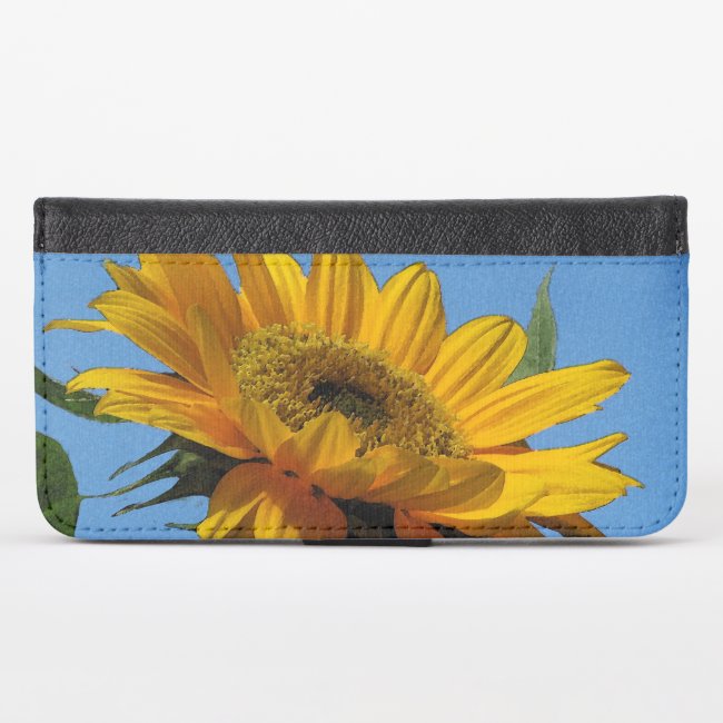 Yellow Sunflower for Ukraine iPhone X Wallet Case
