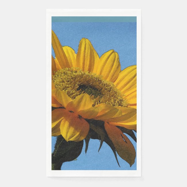 Yellow Sunflower for Ukraine Paper Guest Towels