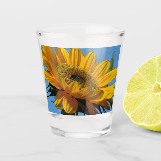 Yellow Sunflower for Ukraine Shot Glass