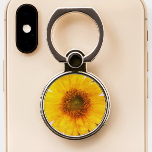 Yellow Sunflower Garde Nature Photo Phone Ring Stand