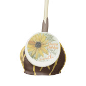 Yellow Sunflower Girl Birthday Cake Pops (Front)