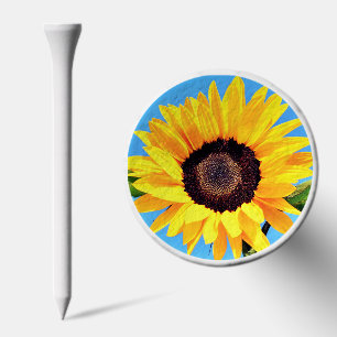 Yellow Sunflower Golf Tees
