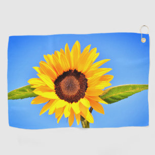 Yellow Sunflower Golf Towel