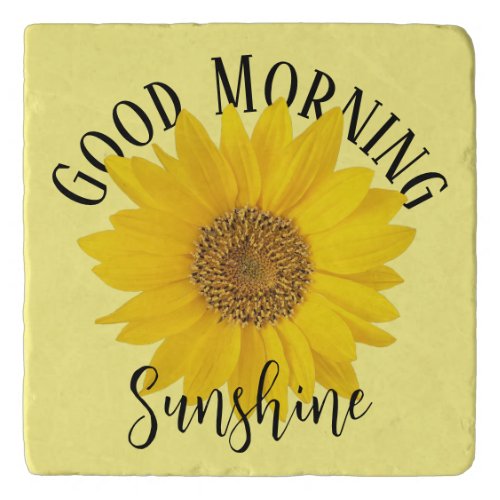 Yellow Sunflower Good Morning Sunshine Trivet