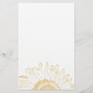 Yellow Sunflower Graphic Stationery