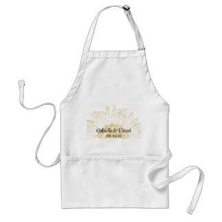 Yellow Sunflower Graphic Wedding Adult Apron