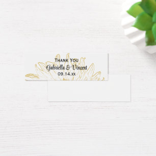Yellow Sunflower Graphic Wedding Favor Tags