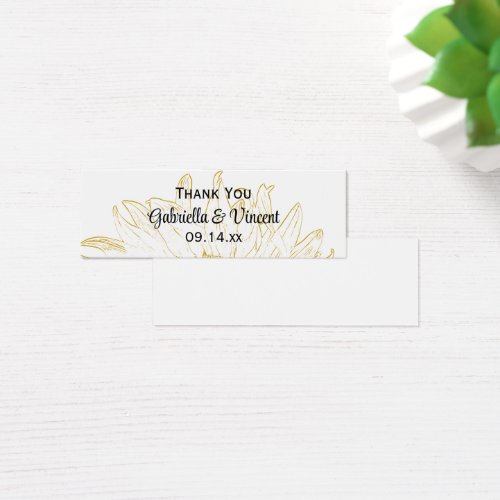 Sunflower Graphic Wedding Favor Tags Business Cards