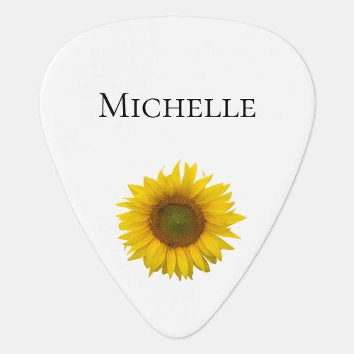 Yellow Sunflower Guitar Pick