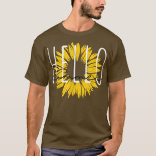 Yellow Sunflower Hello Summer Positivity T-Shirt