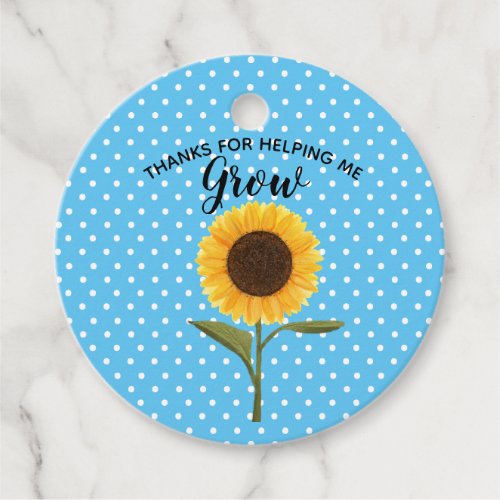Yellow sunflower helping me grow favor tags