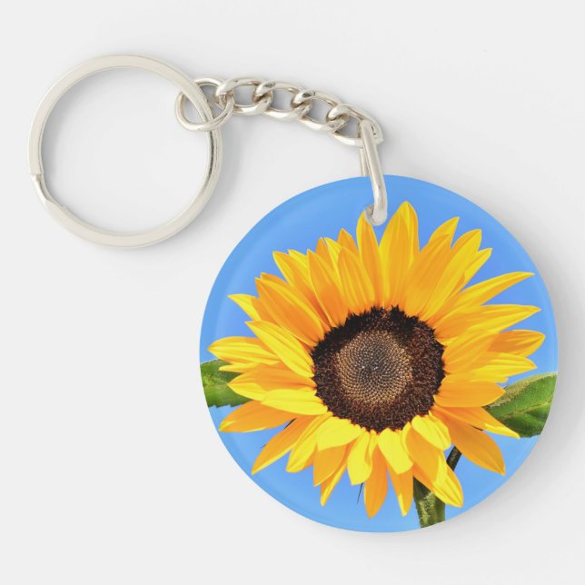 Yellow Sunflower Keychain (Front)
