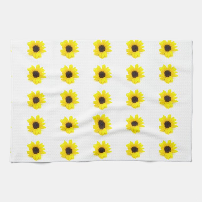 Yellow Sunflower Kitchen Towel (Horizontal)
