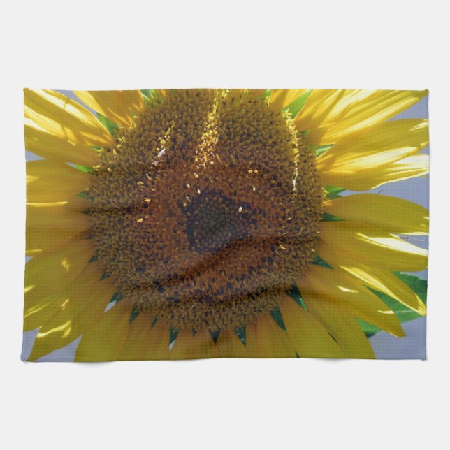 Yellow Sunflower Kitchen Towel (Horizontal)