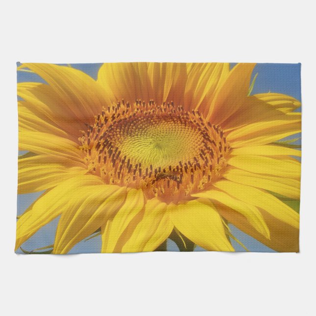 Yellow Sunflower Kitchen Towel (Horizontal)