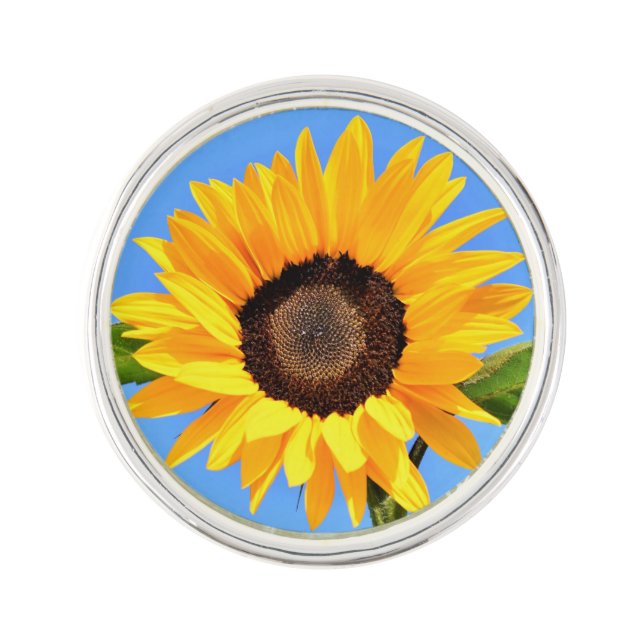 Yellow Sunflower Lapel Pin (Front)