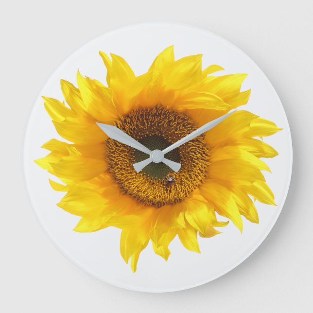yellow sunflower large clock (Front)