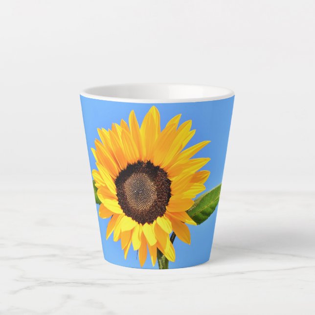 Yellow Sunflower Latte Mug (Front)