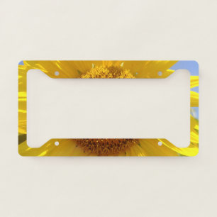 Yellow Sunflower License Plate Frame