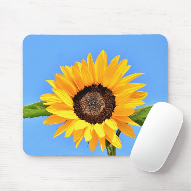Yellow Sunflower Mouse Pad (With Mouse)