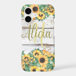 Yellow Sunflower Name Case-Mate iPhone Case