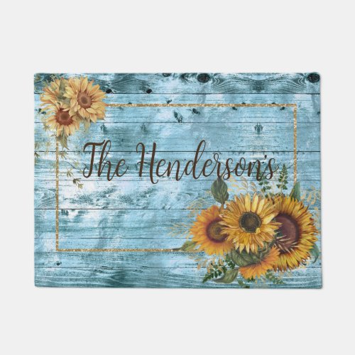  Yellow Sunflower Name    Doormat