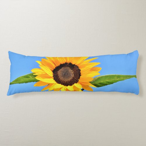 Yellow Sunflower on Blue Sky Body Pillow _ Summer 
