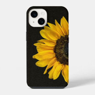 Yellow Sunflower on Fabric iPhone 14 Case