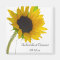 Yellow Sunflower on White Save the Date Wedding