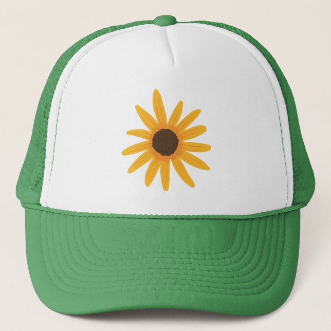 Yellow Sunflower Painting Tats Trucker Hat (Front)