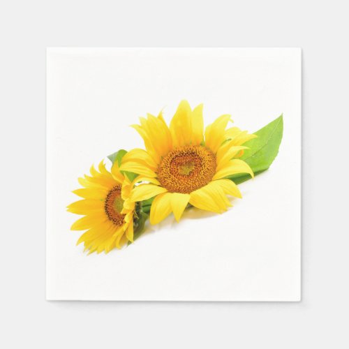 Yellow Sunflower Paper Napkins