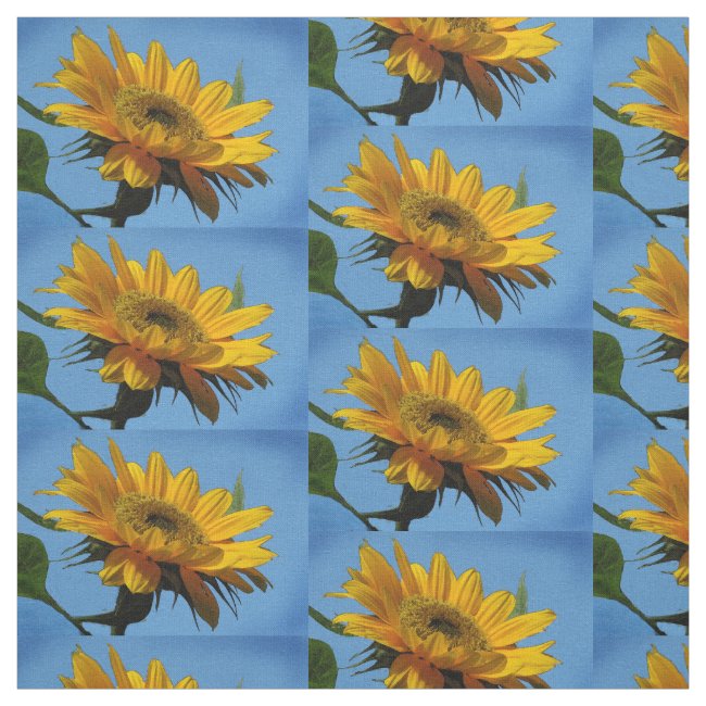 Yellow Sunflower Pattern Fabric