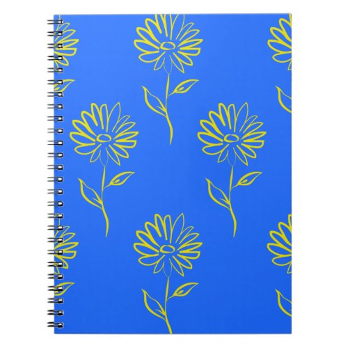 Yellow Sunflower Pattern  Notebook