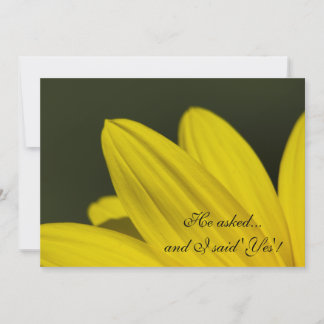 Yellow Sunflower Petals Engagement Party Invitation