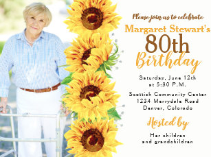 sunflower birthday invitations zazzle
