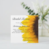 Yellow Sunflower Photo Bridal Shower Invitation 