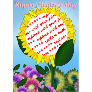 Yellow Sunflower Photo Frame for Mother's Day Statuette