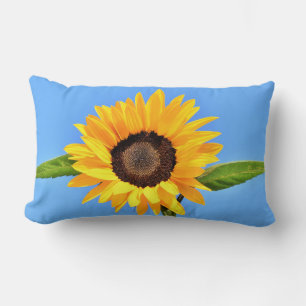 Yellow Sunflower Pillow Blue Sky