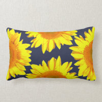 Yellow Sunflower Pilow Lumbar Pillow