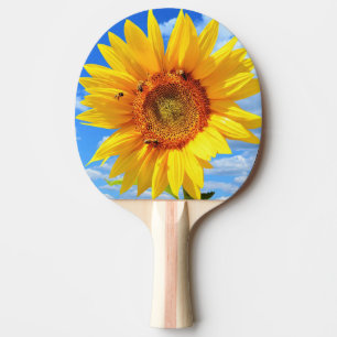 Yellow Sunflower Ping Pong Paddle