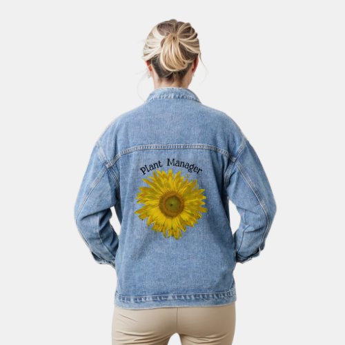 Yellow Sunflower Plant Manager Denim Jacket